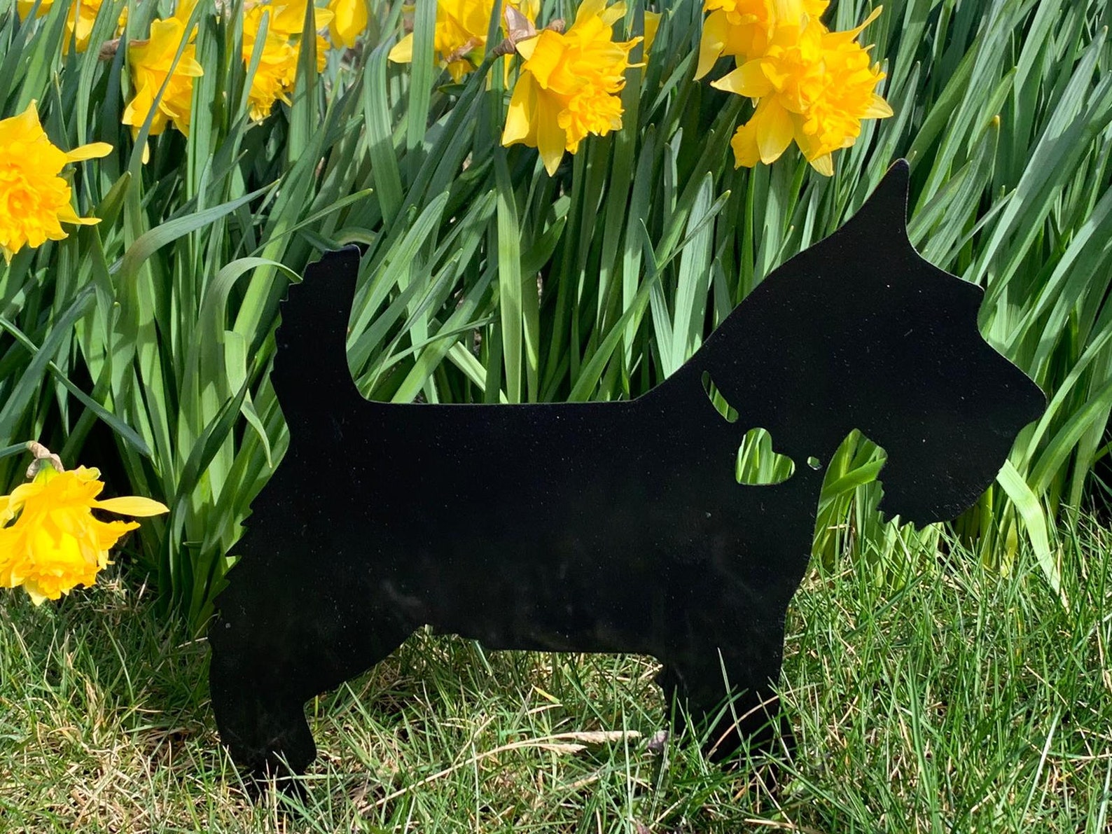 Scottie Dog Garden Ornament | Etsy