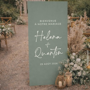 Stickers panneau bienvenue mariage personnalisé | Mariage bohème Mariage champêtre