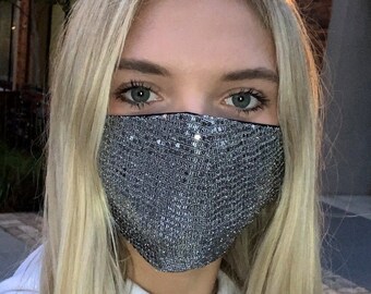 Rhinestone Mask Etsy