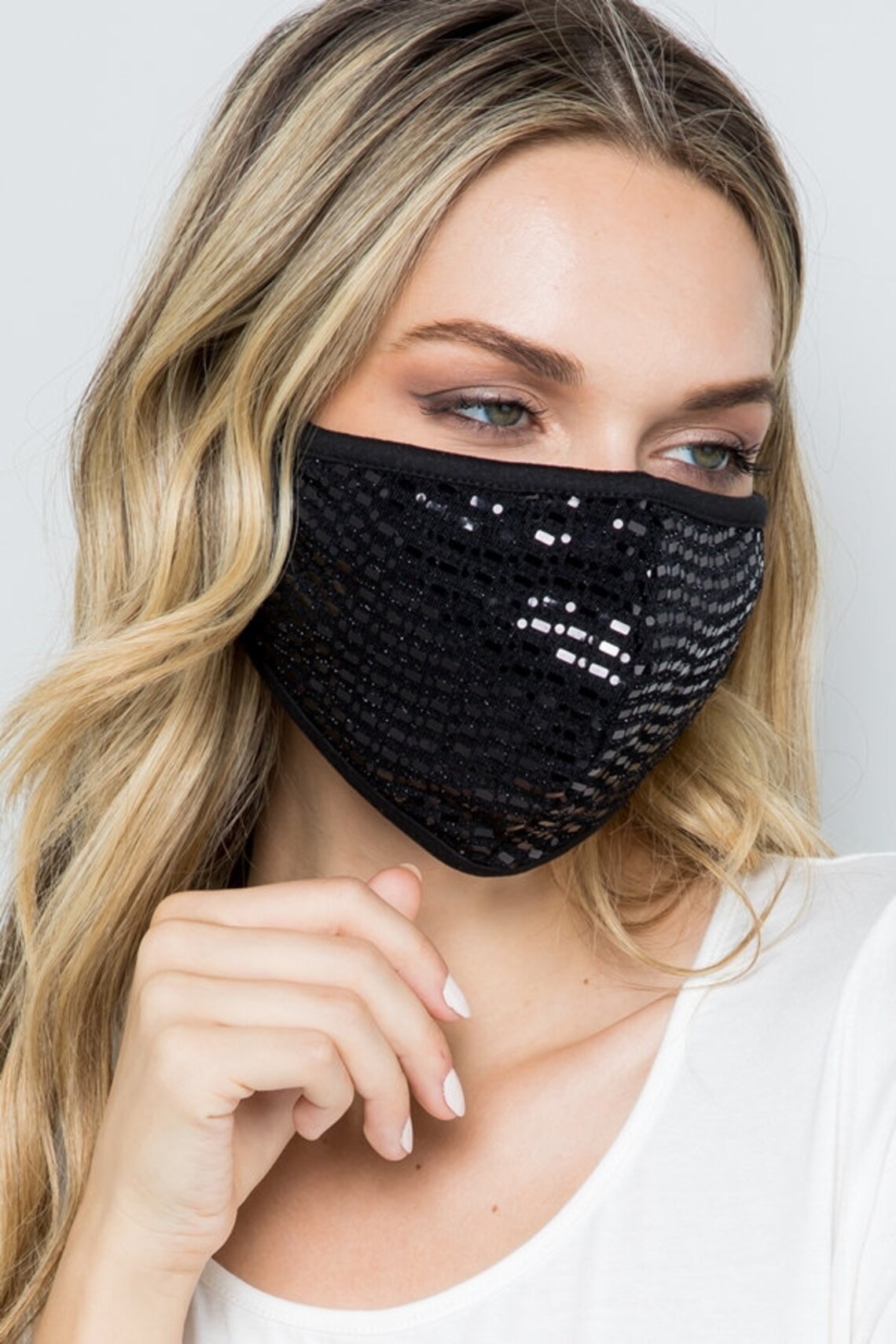 Bling Masks For Women Sequin Black Mask Sparkle Bling Etsy