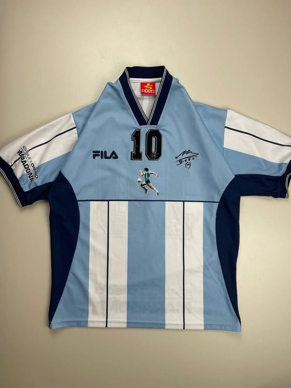 2001 Argentina Fila Homenaje a Diego Maradona Tribute Shirt #10