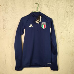 Mens Adidas Italy Tiro 23 Training Top Dark Blue