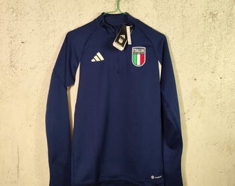 Mens Adidas Italy Tiro 23 Training Top Dark Blue
