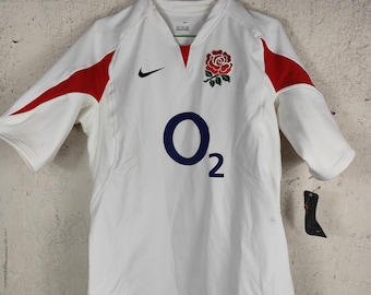 ヴィンテージ Y2K ナイキ O2 イングランド ラグビー ジャージ ブラック
