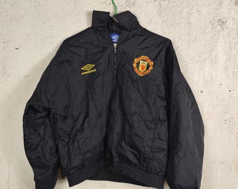 Vintage 1990s Manchester United Umbro leichte Jacke Jugend L / Erwachsene XS