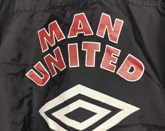 Vintage 1990s Manchester United Umbro Light Jacket Youth L / Adult