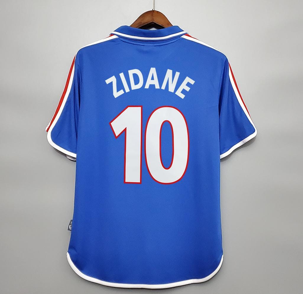 France Zidane Retro 2000 Home Jersey - Etsy