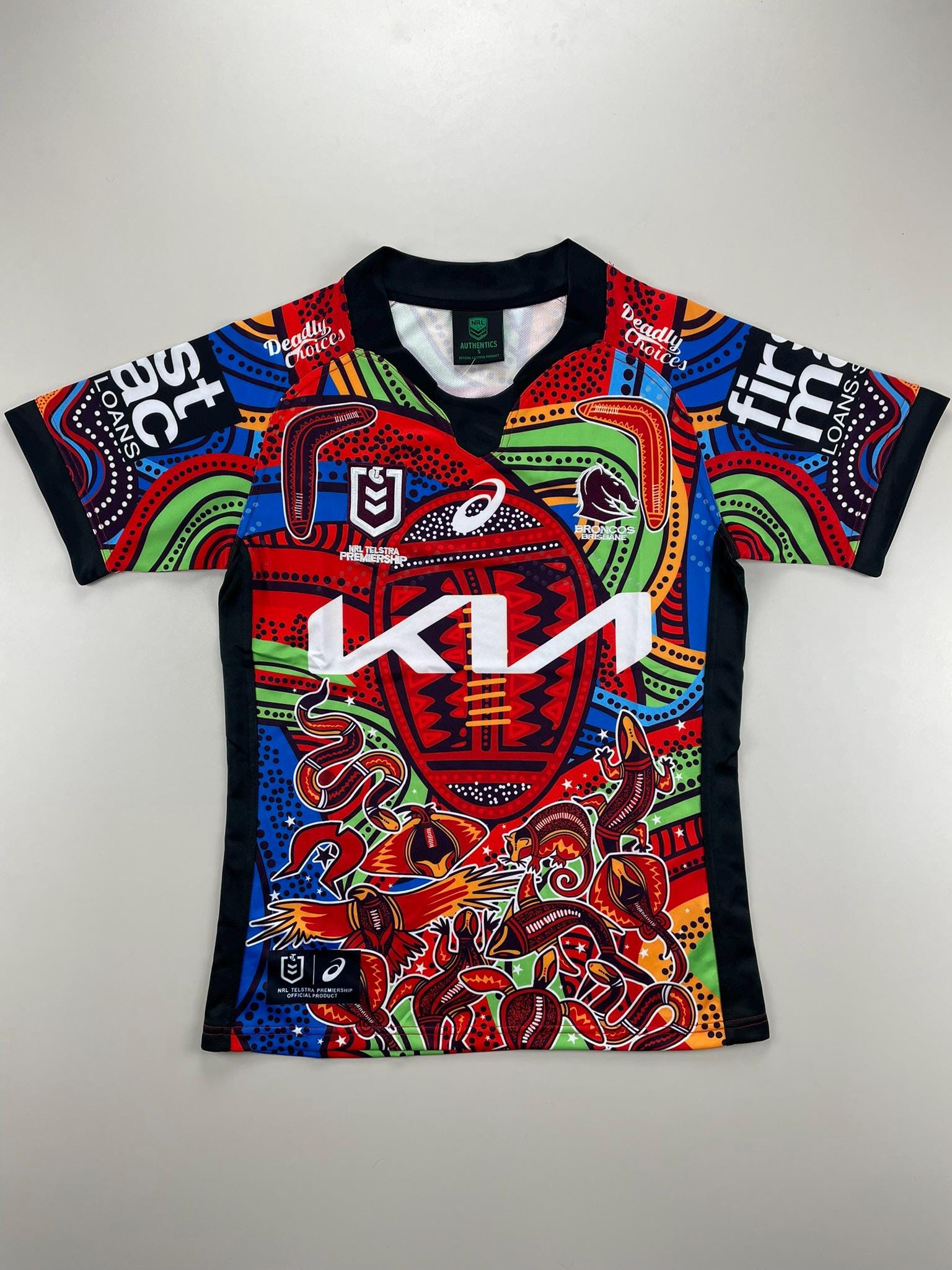 Brisbane Broncos INDIGENOUS 2022 NRL Rugby Jersey Men's Small Size