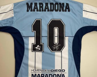 2001 Argentina Fila Homenaje a Diego Maradona Tribute Shirt #10 Testimonial Jersey Size M
