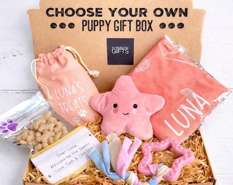 Personalised Puppy Gift Box - Bandana, Treat Bag & Toys