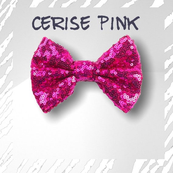 dog sequin bow tie