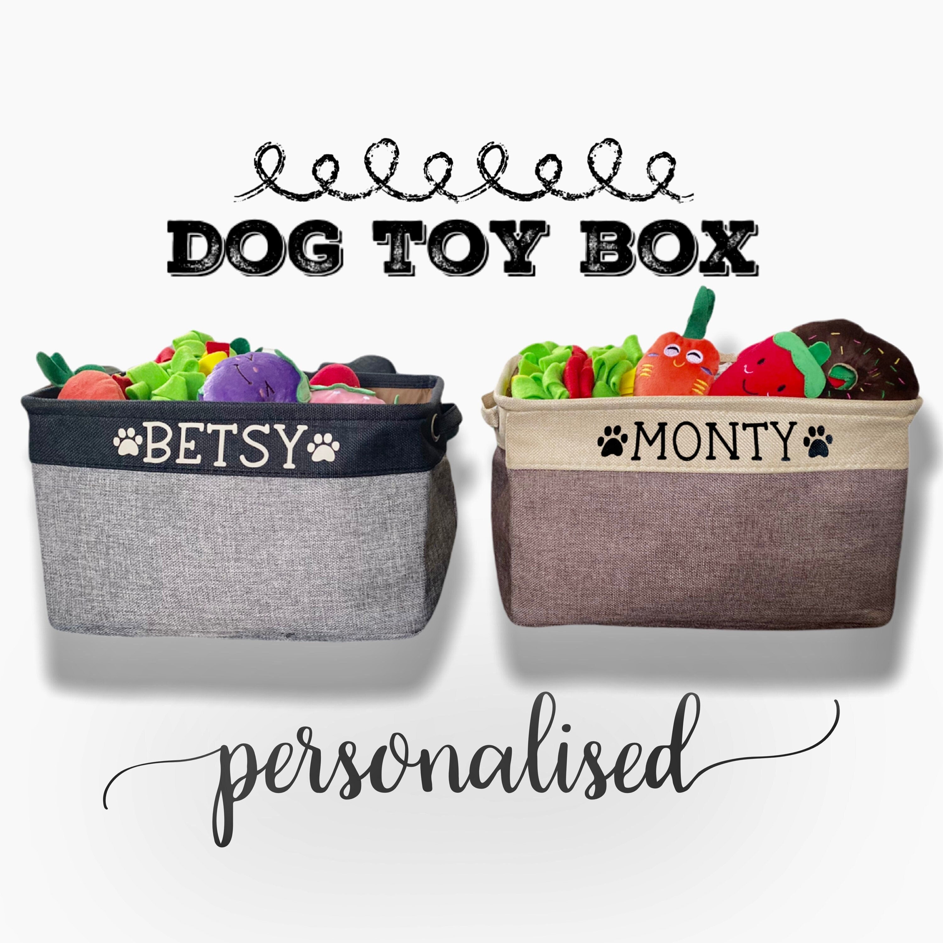 Personalised Dog Toy Storage Box Basket Custom Printed Pets Etsy