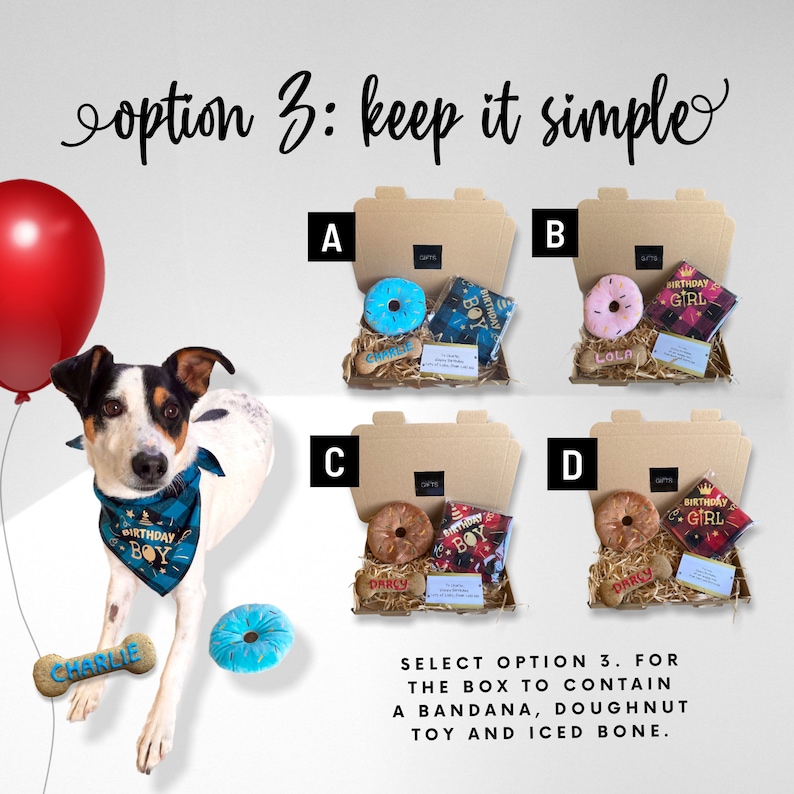 Personalised Dog Birthday Gift Box Dog Birthday Present Etsy UK