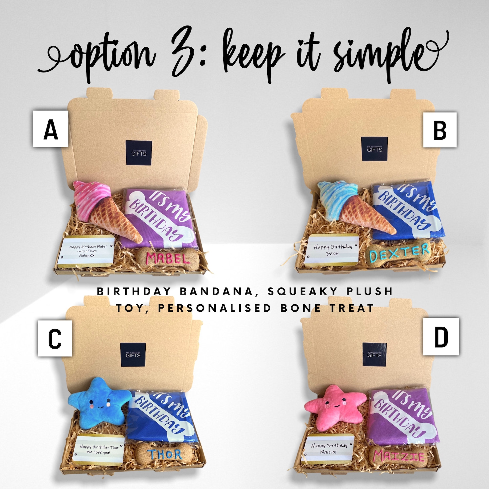 Personalised Dog Birthday Gift Box Dog Birthday Present - Etsy UK