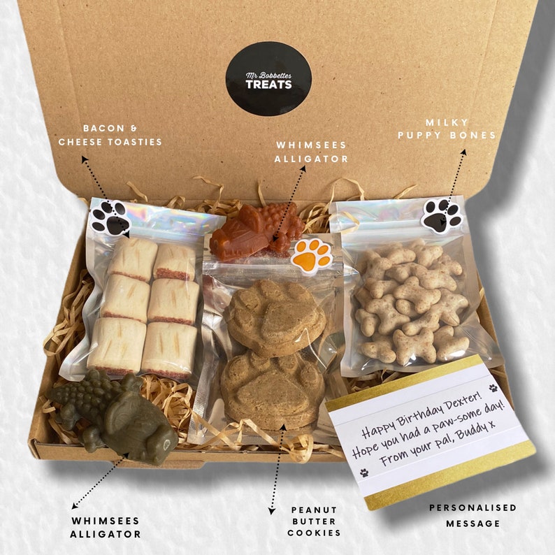 Letterbox Dog treat box, Puppy treat box, dog treats box, gifts for dog lovers, gifts for pets, dog gift box, Free delivery UK 