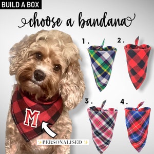 Build Your Own Dog Gift Box, Personalised, Letterbox, Bandana, Bow Tie, Treats, Accessories & Toys, New Puppy, Birthday, Customised UK image 5