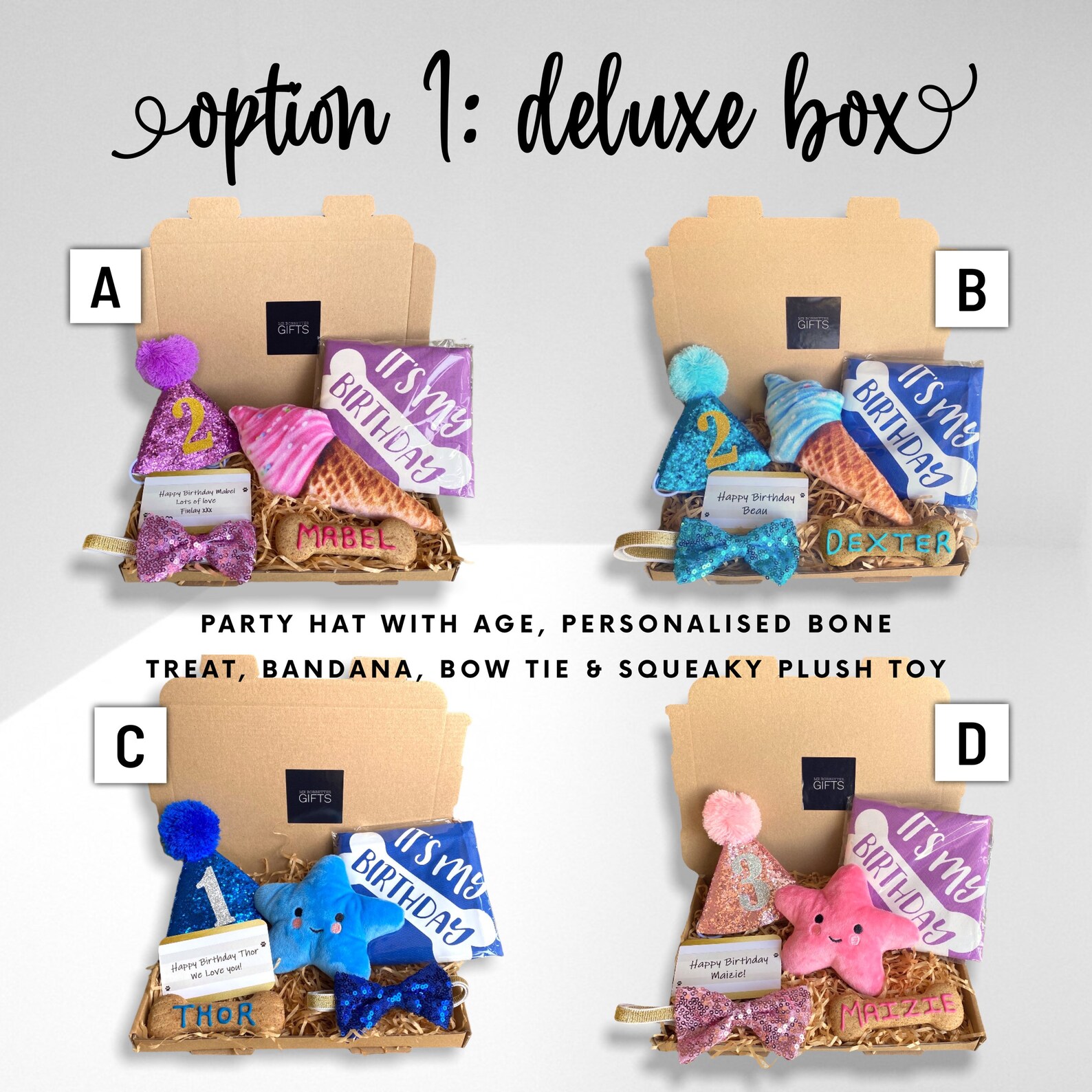 Personalised Dog Birthday Gift Box Dog Birthday Present - Etsy UK