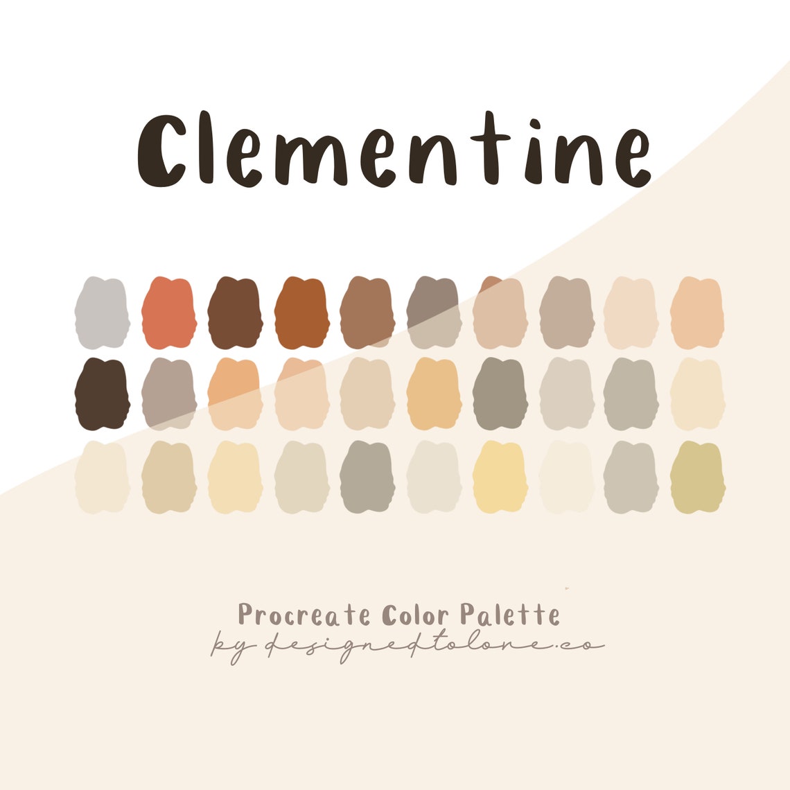 Clementine / Procreate / Color Palette / Instant Download / Etsy