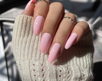 Pastel Pink Nails Etsy