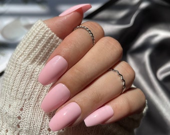 Pink Coffin Nails Etsy