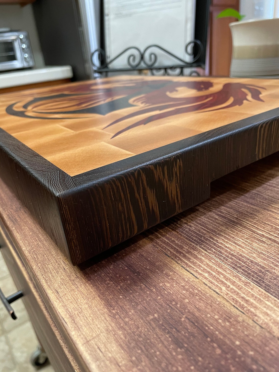 End Grain Custom Inlay Cutting Board Etsy