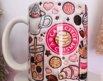 Taza hinchable 3D Cafecito y Chisme.