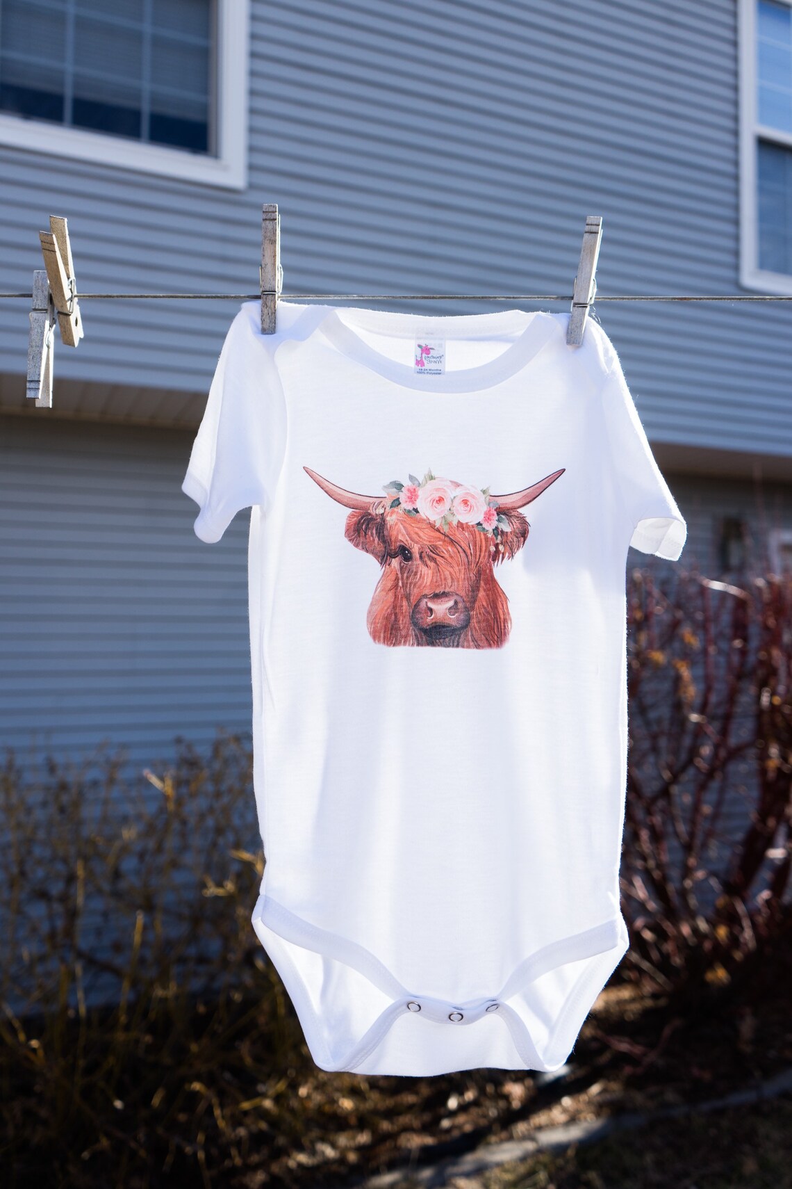 Highland Cow Onesie Fuzzy Cow Onesie Baby Girl Onesie Cow Etsy