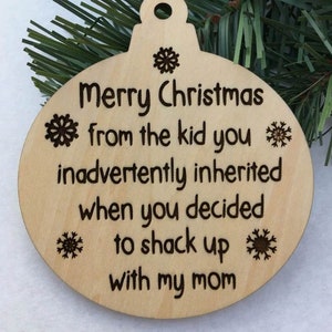 Laser Engraved Christmas Ornament: Funny Gift for Parent