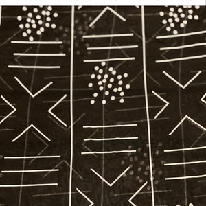 Mudcloth Aboriginal Australian Ankara Fabric Print African Fabric By Yard white black Gold Yard Quilting Fashion Sewing
