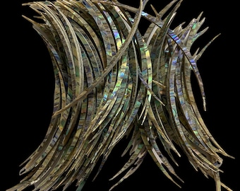100 Colorful Abalone Pieces