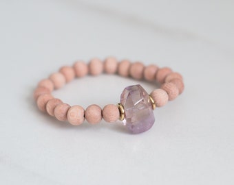 Ametrino ~ Pulsera de piedras preciosas ~ Pulsera difusora ~ Aromaterapia ~ Aceites esenciales