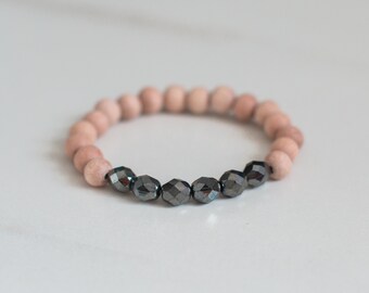 Hematites ~ Pulsera de piedras preciosas ~ Pulsera difusora ~ Aromaterapia ~ Aceites esenciales