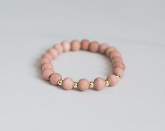 Pulsera de apilamiento de palisandro simple ~ Pulsera difusora ~ Aromaterapia ~ Aceites esenciales