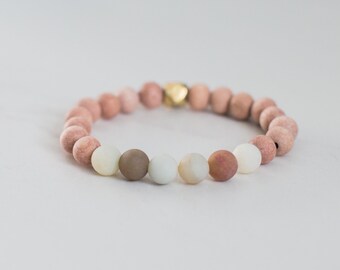 Amazonite-Gemstone Bracelet - Diffuser Bracelet - Aromatheraphy - Essential Oils