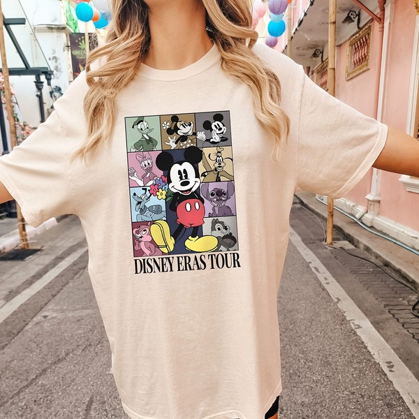 Vintage Disneyland Eras Tour Shirt, Mickey And Friends Comfort Color Shirt, Retro Walt Disneyworld, Disneyland trip, Mickey Eras Tour Shirt