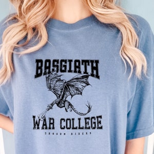 Comfort colors Basgiath War College Shirt , Fourth Wing Shirt Dragon Rider Violet Sorrengail Xaden Riorson Fantasy Bookish The Empyrean gift