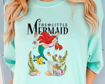 Disney The Little Mermaid Comfort Colors® Shirt, Ariel Princess Shirt, Vintage Disney Princess Shirt, Disneyworld Shirt, Disney Girl Shirts