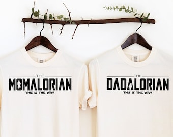 Comfort Colors Dadalorian and momalorian Shirt, Dadalorian And The Child Matching Shirt, Mamalorian And Me Tee, Dad gifts, Fathers Day Shirt