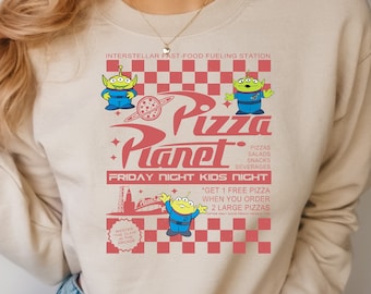 Pizza Planet Toy Story Aliens Comfort Colors Shirt, Disney Aliens Sweatshirt, Pizza Planet Tee, Toy Story Family Shirts, Funny Disney Pizza