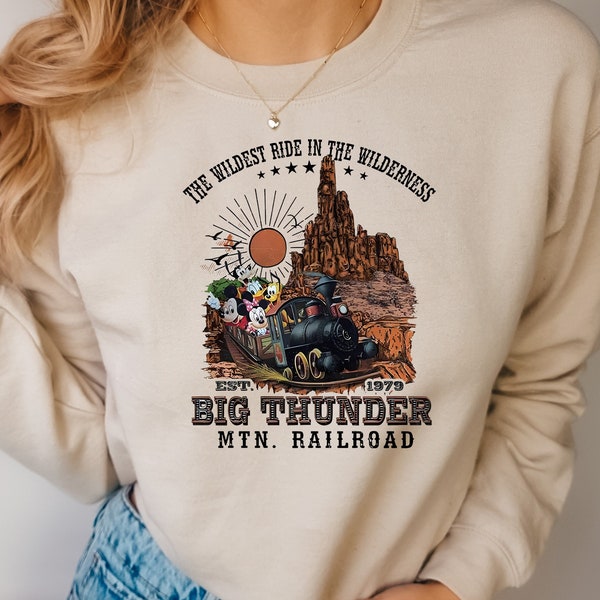 Retro Disney Big Thunder mountain railroad Comfort colors Shirt, Mickey & friends Frontireland Disneyland shirt, Vintage Disney trip shirts