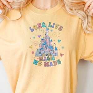 Vintage Long Live All The Magic We Made Comfort Color Shirt, Disney Castle Balloons Mickey Ears Unisex T-Shirt, Disney Family Trip hoodie te