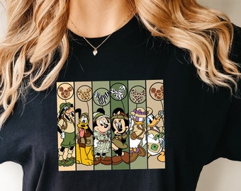 Comfort colors Disney Mickey and Friends Safari Shirt, Disney Animal Kingdom Shirt, Animal Kingdom Mickey Safari, Disney Safari Trip Family