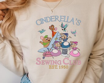 Cinderella's Sewing Club Est 1950 Comfort colors Shirt, Disney Princess Cinderella Shirt, Disney Princess Shirt, Princess Cinderella Shirts
