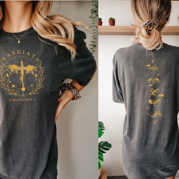 Basgiath War College 2-Sided Sweatshirt, Fourth Wing Comfort colors Shirt, Dragon Rider Shirt, Rebecca Yoros, Fourth Wing, Violet Sorrengail