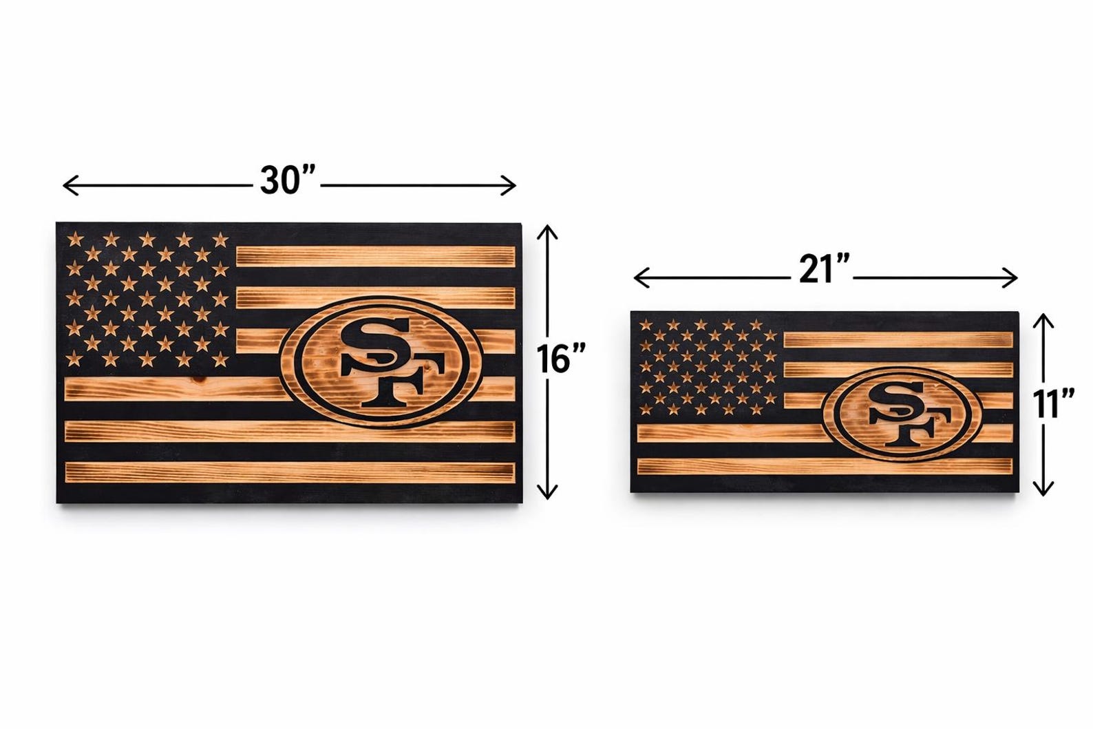 San Francisco 49ers Wooden Flag | NFL Wall Art | Rustic Pine Wood Sign ...