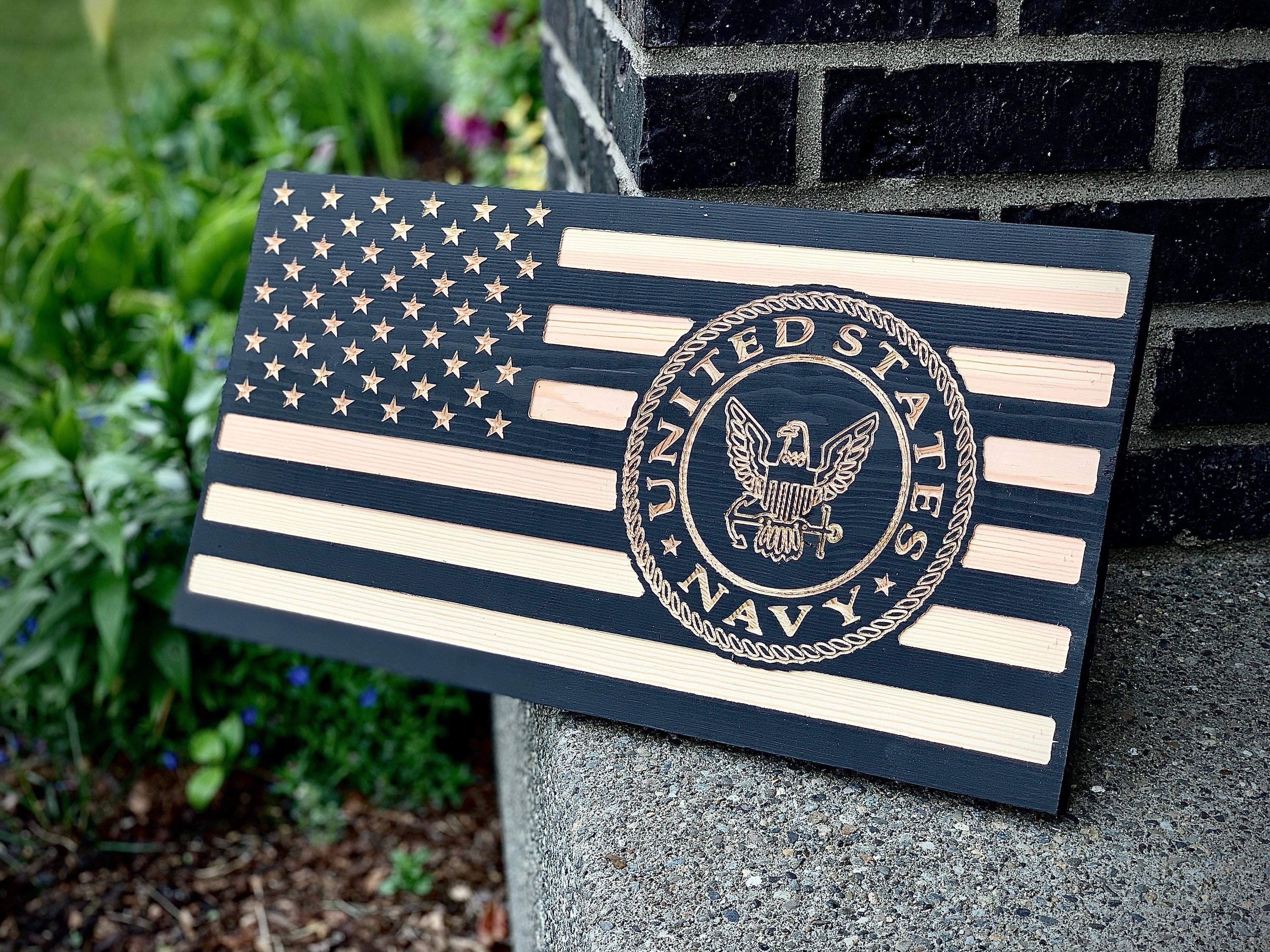 US NAVY, Rustic Wood Flag, Custom Wood Flag, Art Work, Military, Rustic