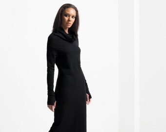black jersey summer dress