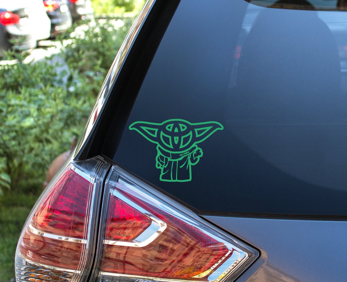 Toyoda Vinyl Decal Car Window Bumper Sticker Toyota Yoda Etsy