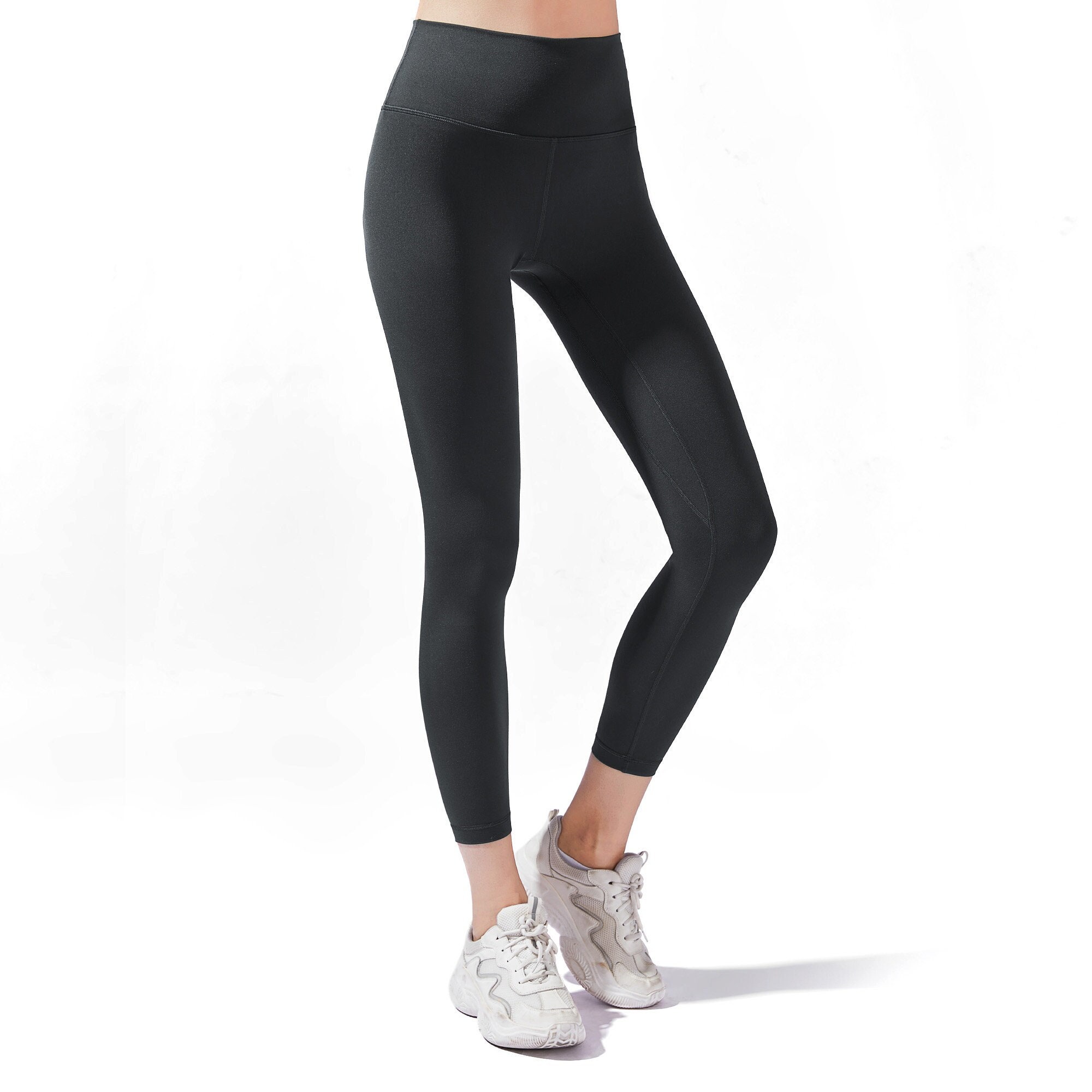 SINOPHANT High Waisted Leggings by Recycled Material for Women，Black Tummy  Control Leggings for Workout Gym Yoga