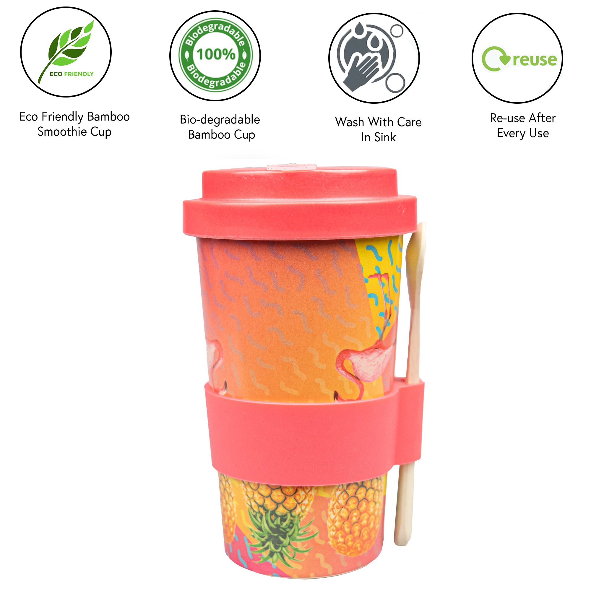 Bamboo Reusable Smoothie Cup Soup Cup Unique Patterns and Etsy